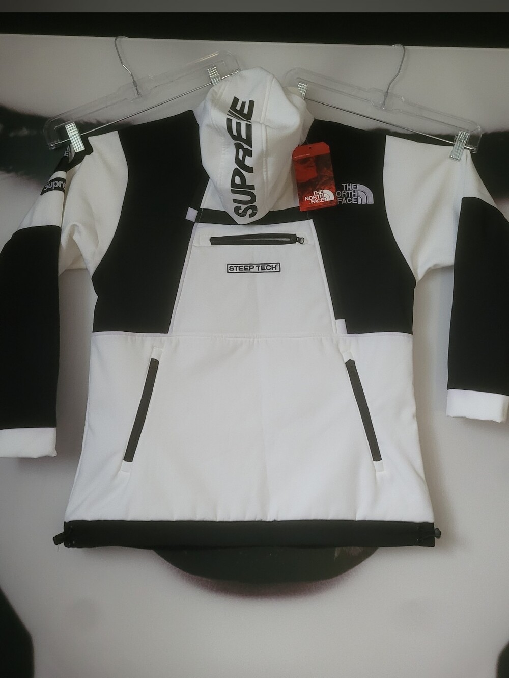 2XL The North Face X Supreme Steep Tech White & Black Pullover Anorak